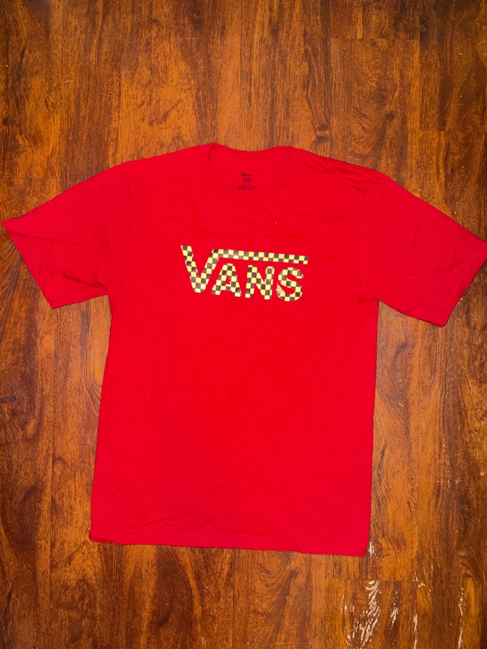 Red Vans short sleeve t-shirt